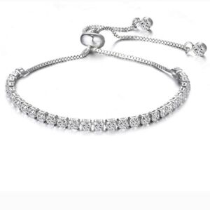 SWAROVSKI CRYSTAL MATRIX TENNIS BRACELET ADJUSTABLE